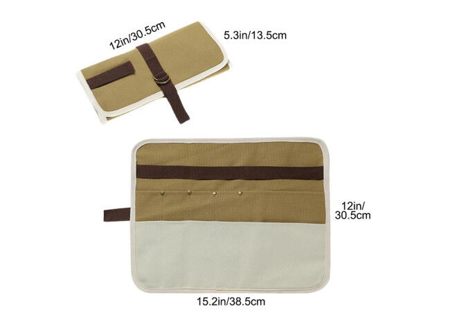1L Portable Kitchen Kit Storage Cloth Bag Outdoor Camping Cutlery Canvas Organizer