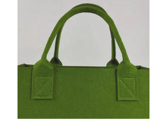 Green Felt Material Reusable And Durable Custom Tote Bags Luxury Storage Shopping Garment Bag Shopping Bags