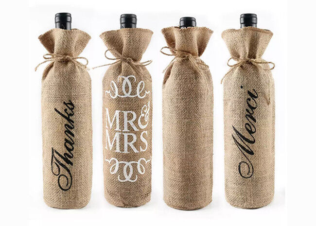Recycled Drawstring Reusable Gift Bags Practical For Wine Bottle