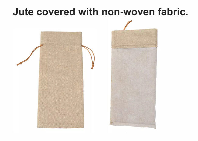 Recycled Drawstring Reusable Gift Bags Practical For Wine Bottle
